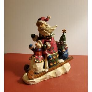 St. Nicholas Square "Winterland Collection" Santa and Snowman Figurine